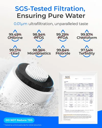 Vista 5 de Waterdrop 10UB-UF - Sistema de filtro de agua para debajo del fregadero de 0.01 μm y cartucho de filtro de repuesto Waterdrop RF10-UF de 0.01