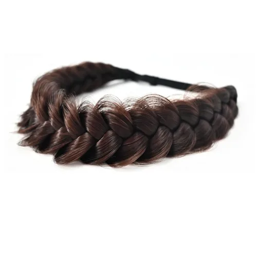 Vista 18 de Diadema Trenzada de 2 Hebras Despeinada Clásica Gruesa Trenzas Anchas Elástica Extensible de Calidad Sintética Diadema Trenzada para Mujeres Niñas