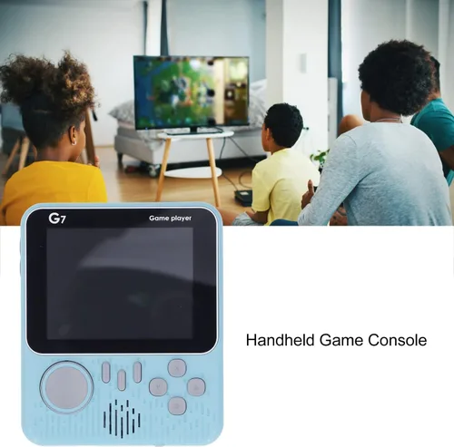 Vista 6 de Consola de juegos portátil G7 para niños y niños, pantalla portátil de 3.5 pulgadas incorporada 666 consola clásica de videojuegos retro para un