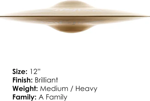 Vista 2 de Avedis Zildjian Company Serie A New Beat Platillos Hi-Hat - 12 pulgadas