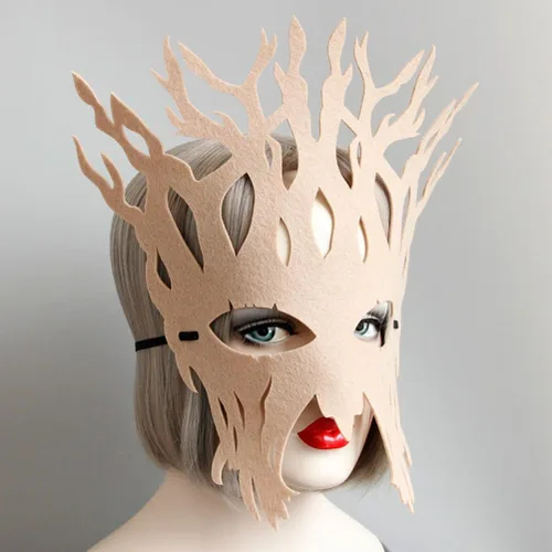Vista 4 de ZLTFashion Máscaras de máscaras, máscara de árbol de Navidad, decoración de broma