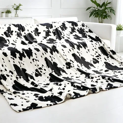 Vista 32 de SEEGU - Manta blanca y negra, 40 x 50 pulgadas Soft Warm Cozy, For Car Seat Stroller Travel, Home Room Bedroom Decor, All Seasons, Birthday Gifts