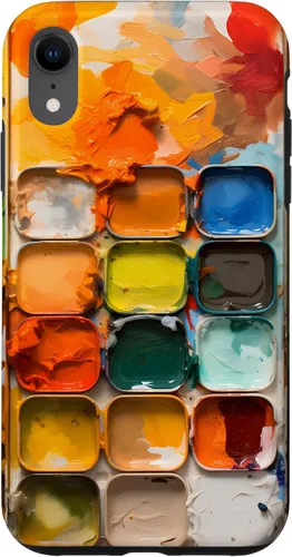 Vista 25 de Pinturas de acuarela y paleta de pintura, funda colorida para el iPhone 17