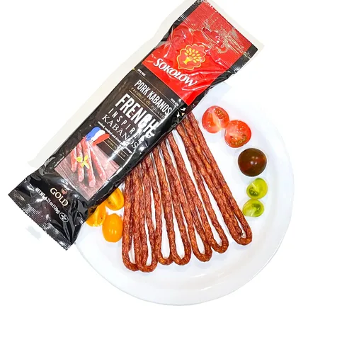 Vista 7 de Dry Thin Kabanos - Salchicha de cerdo inspirada en francés, ahumada y seca, carne tradicional polaca 4.2 oz 4.23 oz (paquete de dos)