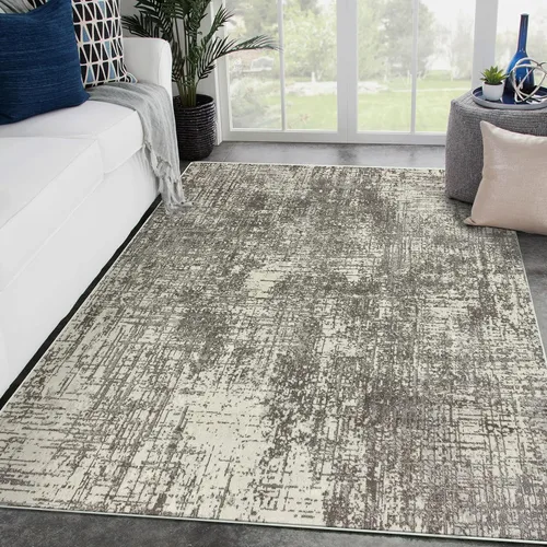 Vista 10 de LUXE WEAVERS Kingsbury Collection 7670 - Alfombra abstracta azul de 8 x 10 pulgadas