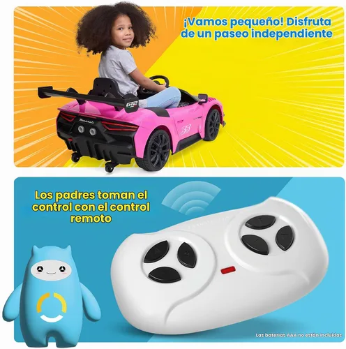 Vista 6 de Kidzone Maserati GT2 - Auto de paseo con licencia para niños de 3 a 6 años Negro