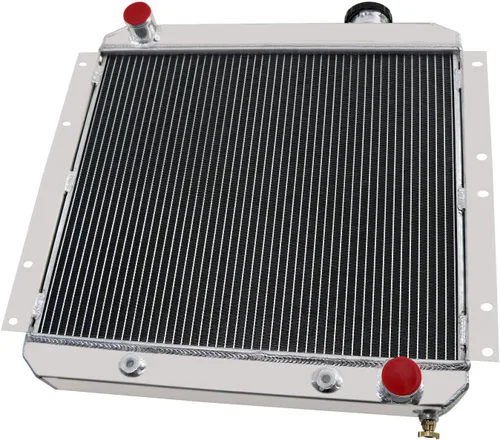 Vista 3 de Radiador de aluminio completo para 1960-1984 Toyota Land Cruiser FJ40 FJ45 Gasolina 3.9L 4.2L, 3 hileras de radiadores de enfriamiento 3 Row Core