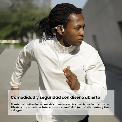 Vista 3 de mojawa Auriculares de conducción ósea Run Plus, IP68 a prueba de agua, 32 Rosa