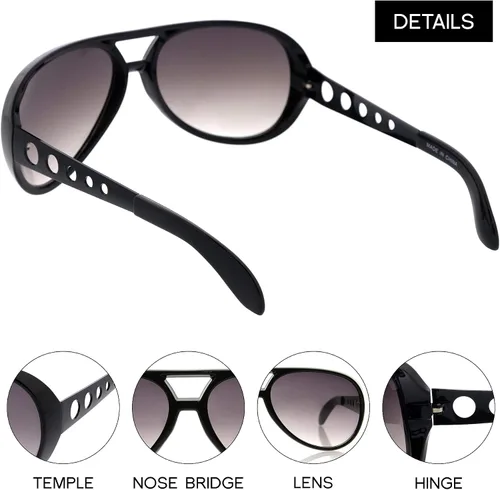 Vista 3 de Gafas de sol grandes King of Rock & Roll Aviator