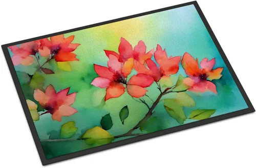 Vista 14 de Caroline's Treasures DAC1621MAT - Felpudo con diseño de camelia en acuarela de 18 x 27 pulgadas, tapete para puerta delantera, para interiores