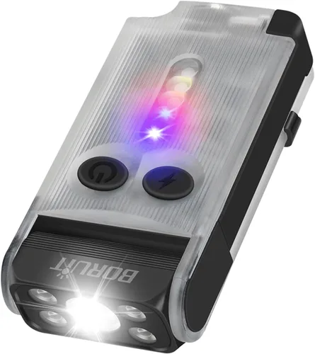 Vista 9 de BORUIT V30 - Llavero pequeño con clip, magnético, giratorio de 180° Negro