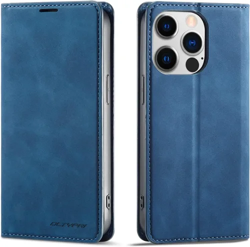 Vista 30 de QLTYPRI Funda tipo cartera para iPhone Air, 3 tarjeteros, color negro Funda de piel sintética de alta calidad, cierre magnético, soporte