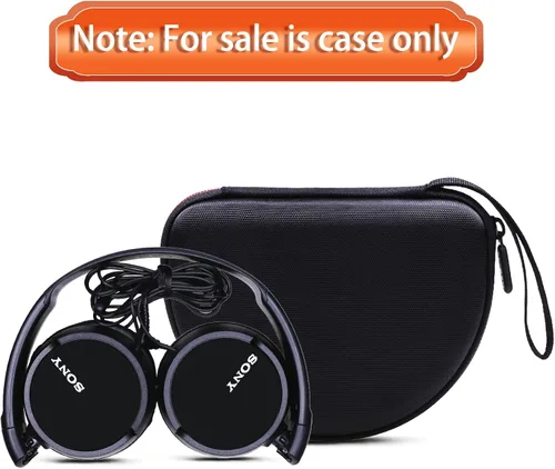 Vista 8 de LTGEM Estuche Compatible con Sony MDR-ZX110 / MDRZX110AP / MDRZX110NC / MDR-ZX310AP Serie ZX Audífonos intraaurales con cable, negro (Solo estuche)