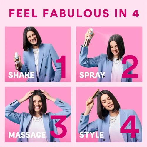 Vista 6 de Batiste Champú seco, fragancia desnuda, 6.73 fl. oz. Paquete de 6