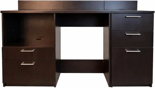 Vista 14 de BREAKtime Gabinete de estación de café con mini nevera y espacio para microondas, cocina comercial para sala de descanso, totalmente montado, 48
