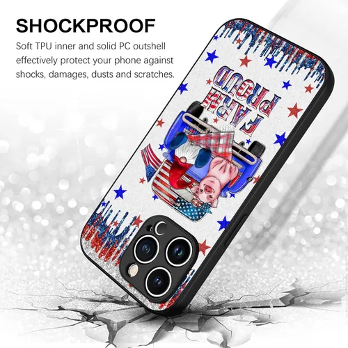 Vista 5 de America Farm - Funda para iPhone 16, 15, 14, 13, 12, 11 Pro Max, Galaxy S25, S24, S23, S22, S21, S20, FE Plus, A16, A15, A14, A54, Note 20
