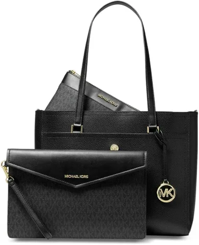 Vista 4 de Michael Kors Maisie - Bolso grande de piel con guijarros 3 en 1, color rosa