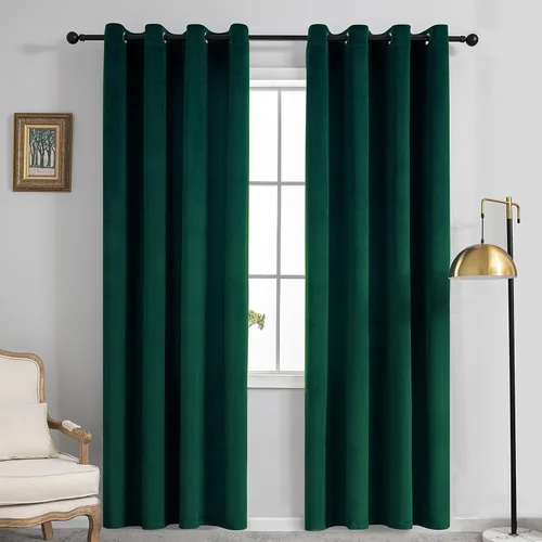 Vista 16 de VANASEE Cortinas de terciopelo gris oscuro para dormitorio, 63 pulgadas de largo, cortinas opacas para oscurecer la habitación, cortinas