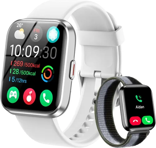 Vista 11 de Relojes inteligentes para mujeres y hombres, reloj inteligente Alexa HD de 1.83 pulgadas para Android y iPhone (llamadas/SMS/recordatorios), reloj