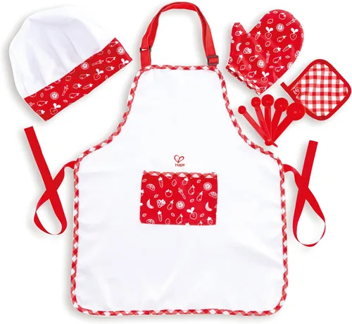 Vista 7 de Hape Chef Pack Juego de disfraz de chef con accesorios de cocina para niños
