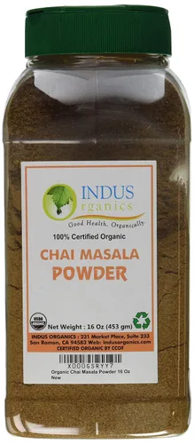 Vista 2 de Indus Organics Mezcla de especias Chai Masala, bolsa de 6 onzas, calidad premium, alta pureza, recién empaquetada