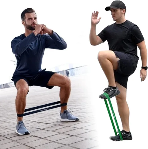 Vista 5 de Bandas de bucle de ejercicios de resistencia [Juego de 5] para rehabilitación, estiramiento, entrenamiento de fuerza, tonificación muscular, terapia