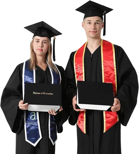 Vista 7 de GraduationMall Cubierta impresa para diploma para certificado 8.5 x 11 pulgadas, color negro, paquete de 1