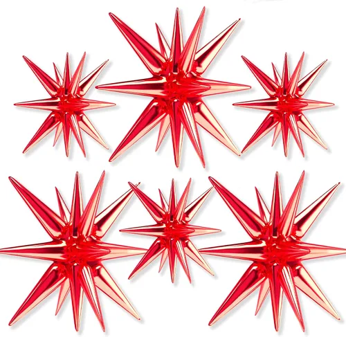 Vista 36 de Globos de papel de aluminio con forma de estrella negra de PartyWoo, 2 piezas de 42 pulgadas, grandes, con puntas explosivas, de Mylar