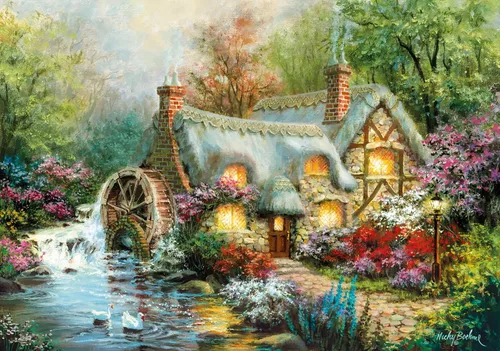 Vista 2 de Clementoni 31812 HQC 1500pc Puzzle-Country Retreat