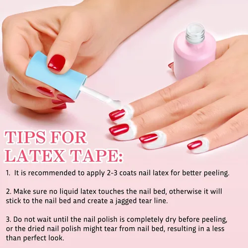 Vista 7 de DRMODE Látex líquido para uñas, secado rápido mejorado, barrera de esmalte de uñas, cinta de látex, protector de cutícula para dedos, pintura