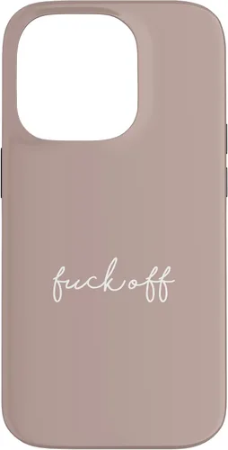 Vista 17 de Funda para iPhone 16 Pink Taupe Fuck Off Divertida manuscrita a mano con refranes sarcásticos groseros