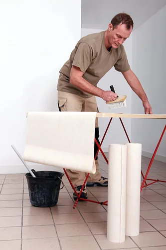 Vista 5 de Roman Adhesivo de pasta de papel tapiz a base de trigo para materiales delicados, adherencia húmeda superior, fácil aplicación y limpieza