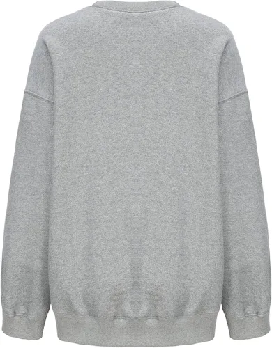 Vista 2 de Memorose Sudadera de gran tamaño para mujer, cuello redondo, sudadera básica con capucha de manga larga, lindo suéter casual 2023 a la moda