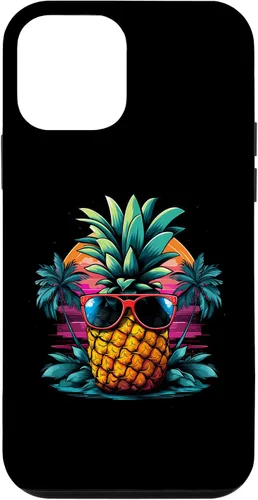 Vista 16 de iPhone 16 Vintage Pineapple With Sunglasses 70s 80s Vaporwave Hawaiian Case