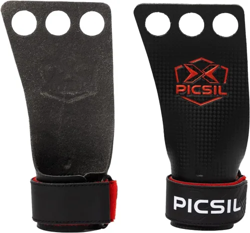 Vista 9 de PICSIL - RX Grips Puños sintéticos para entrenamiento y gimnasia Fibra de carbono ultra resistente para entrenamiento cruzado Ayuda a prevenir