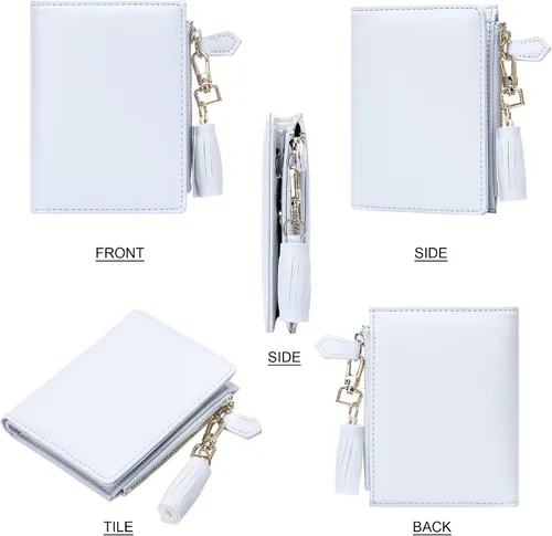 Vista 5 de FEITH & FELLY - Pequeña billetera plegable para mujer con monedero con cremallera y tarjetero