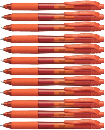 Vista 9 de Pentel EnerGel-X - Lapicera de gel líquido retráctil, punta de 0,7 mm de metal, trazo medio, 3 unidades, Azul