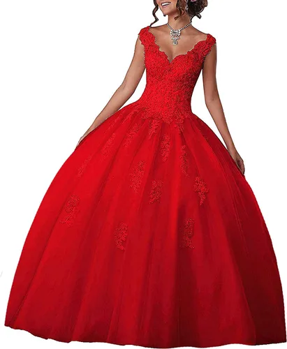 Vista 10 de QXMYOO Vestido de Gala de Quinceañera Sweet 16 Fiesta de Graduación Vestido de Princesa para Adolescentes Negro (Style1-Black)