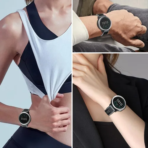 Vista 7 de ISABAKE Correa de reloj para Garmin Vivoactive 4/Venu 2/Venu 3/Gear S3 Frontier/Classic, correa de silicona de liberación rápida de 0.866 in