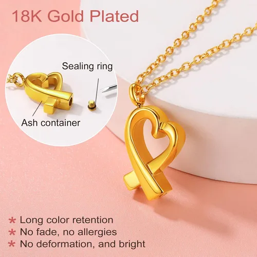 Vista 82 de FindChic Collares personalizados con urna para cenizas, barra vertical, gato, luna, reloj de arena, garra de perro, acero inoxidable, chapado en oro
