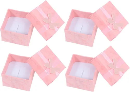 Vista 7 de Joyero para mujer, organizador de aretes para mujer, estuche pequeño para pulsera, organizador de joyas, caja de regalo, caja de regalo pequeña