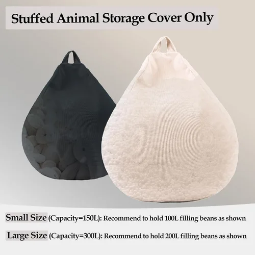 Vista 4 de LPMOERA Funda para Silla Puf de Almacenamiento de Animales de Peluche (Sin Relleno) Para Niños y Adultos. Camas Perezosas para Mascotas