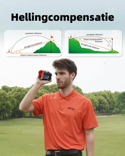 Vista 3 de AOFAR GX-2S Rangefinder for Golf & Hunting with Slope and Angle Switch, Flag-Lock with Vibration, Horizontal Distance, 600/1000 Yards Distance