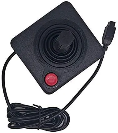 Vista 2 de CHILDMORY Joysticks de mando clásico retro negro para consola de sistema Atari 2600