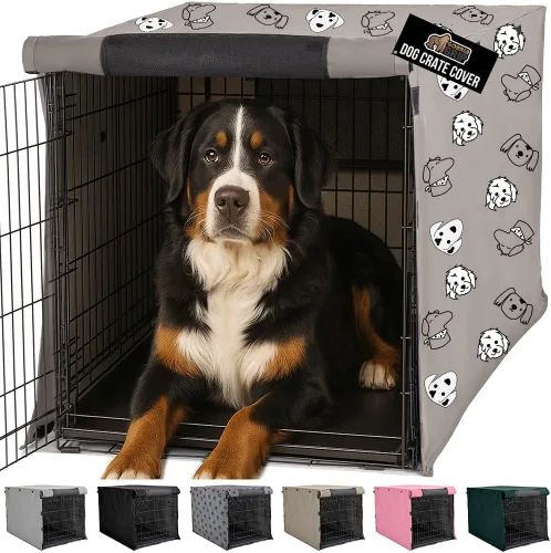 Vista 12 de GORILLA GRIP - Fundas para jaula de perro, cubierta de alambre para perrera Compatible con jaulas para perros de Amazon Basics, cubierta