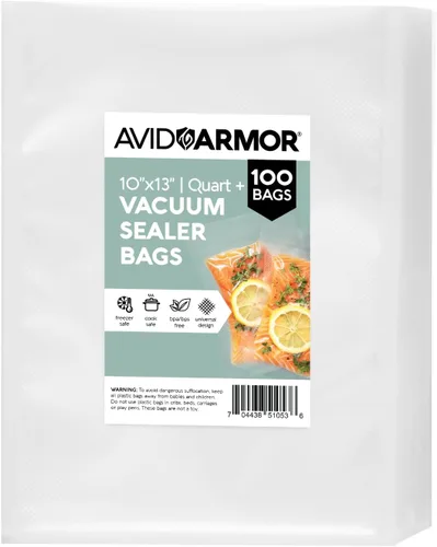 Vista 10 de Avid Armor bolsas comerciales para envasar al vacío, libres de BPA, ideales para Sous Vide. Paquete de 100 unidades., Transparente