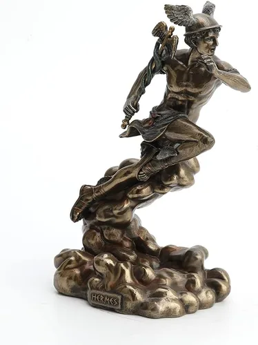 Vista 2 de Veronese Design Hermes - Dios griego de los viajes, la suerte y el comercio estatua