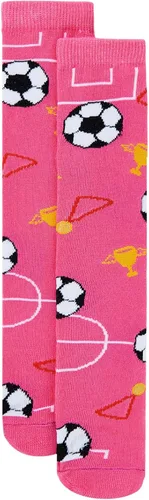 Vista 2 de American Trends Calcetines para niños, hasta la rodilla, uniforme, deportivos, de fútbol, a rayas, para niños y niñas