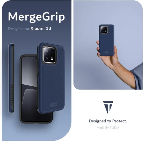 Vista 7 de TUDIA DualShield Grip - Funda protectora para Xiaomi 13 5G, MergeGrip, de grado militar, resistente, a prueba de golpes, delgada, de doble capa