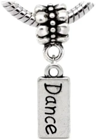 Vista 2 de Sexy Sparkles Charm de baile colgante, espaciador, tapón de cuentas para pulseras europeas, Aleación de metal de zinc